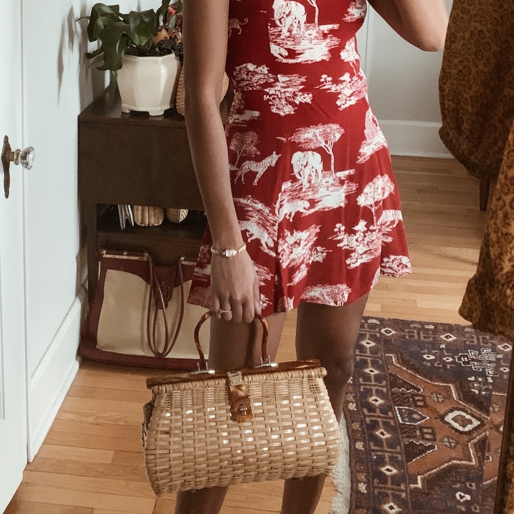 Vintage Wicker Basket Purse